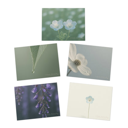 silent breath — Japanese Botanical Greeting Cards (Set of 5)
